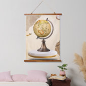 Antiek Wereldkaart Print , Wereldbol Wall Art Hangend Wandkleed (Slaapkamer)