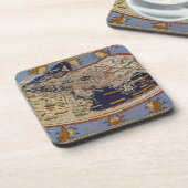 Antiek Wereldkaart Ptolemaic, Johannes of Arnsheim Bier Onderzetter (Linkerzijde)