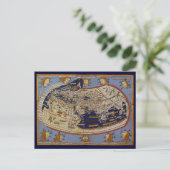 Antiek Wereldkaart Ptolemaic, Johannes of Arnsheim Briefkaart (Staand voorkant)