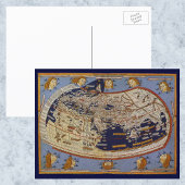 Antiek Wereldkaart Ptolemaic, Johannes of Arnsheim Briefkaart