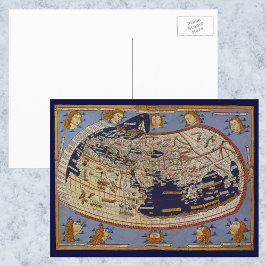 Antiek Wereldkaart Ptolemaic, Johannes of Arnsheim Briefkaart