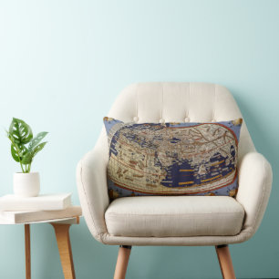 Antiek Wereldkaart Ptolemaic, Johannes of Arnsheim Kussen