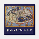Antiek Wereldkaart Ptolemaic, Johannes of Arnsheim Magneet (Voorkant)