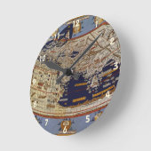 Antiek Wereldkaart Ptolemaic, Johannes of Arnsheim Ronde Klok (Hoek)