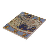 Antiek Wereldkaart Ptolemaic, Johannes of Arnsheim Tegeltje (Zijkant)