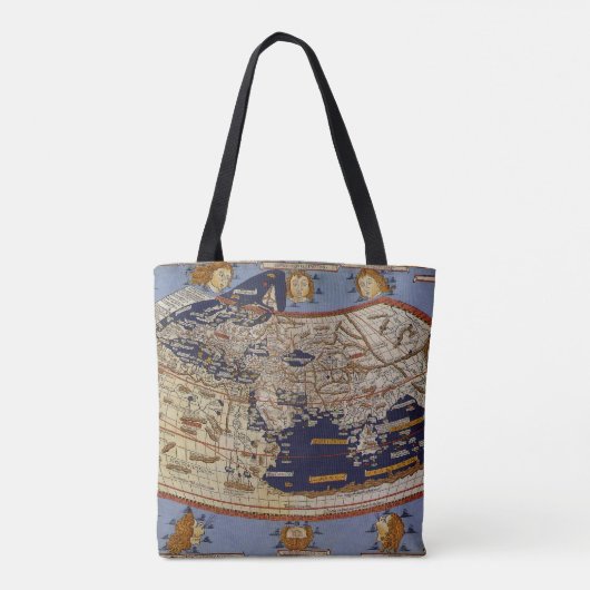Antiek Wereldkaart Ptolemaic, Johannes of Arnsheim Tote Bag (Achterkant)