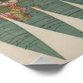 Antiek Wereldkaart Rand McNally 1891 Poster (Hoek)