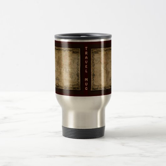 Antiek Wereldkaart Reismok Reisbeker (Center)