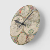 Antiek Wereldkaart Ronde Klok (Hoek)
