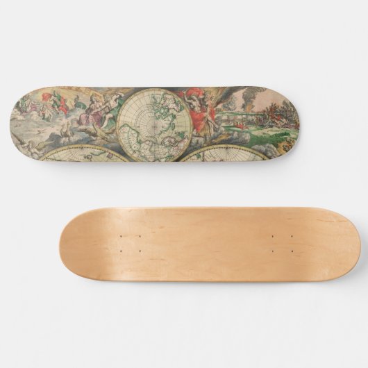 Antiek Wereldkaart Skateboard (Horizontaal)