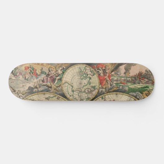 Antiek Wereldkaart Skateboard (Horizontaal)