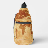 Antiek Wereldkaart Sling Bag (Voorkant)