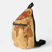 Antiek Wereldkaart Sling Bag (Rechterhoek)