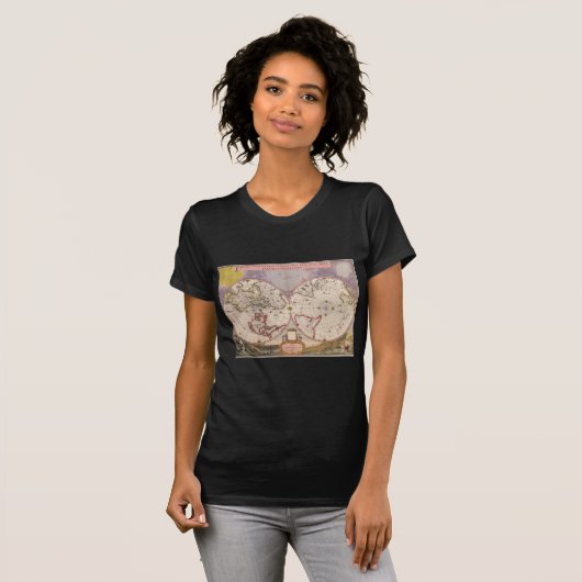 Antiek Wereldkaart T-shirt (Voorkant volledig)