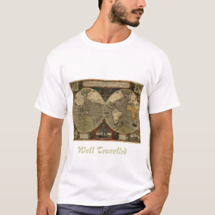 Antiek Wereldkaart T-shirt