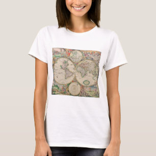Antiek Wereldkaart T-shirt
