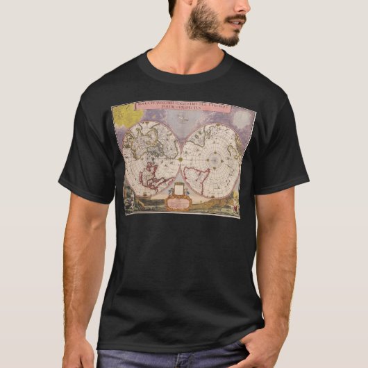 Antiek Wereldkaart T-shirt (Voorkant)