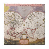 Antiek Wereldkaart Tegeltje (Voorkant)