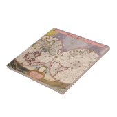 Antiek Wereldkaart Tegeltje (Zijkant)
