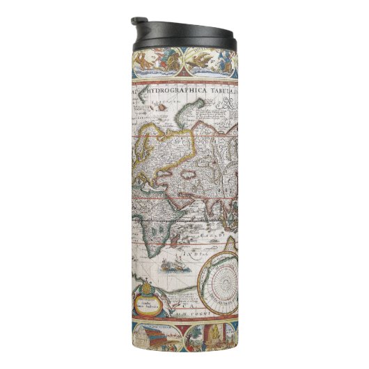 Antiek Wereldkaart Thermosbeker (Geroteerd rechts)
