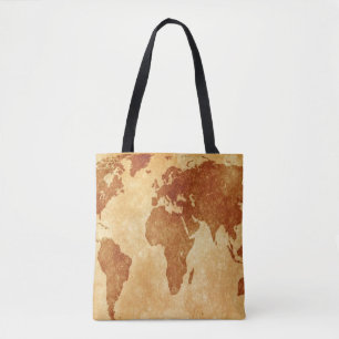 Antiek Wereldkaart Tote Bag