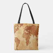 Antiek Wereldkaart Tote Bag (Achterkant)