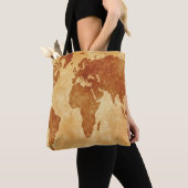 Antiek Wereldkaart Tote Bag (Dichtbij)