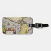 Antiek Wereldkaart van Amerika door Abraham Orteli Bagagelabel (Voorkant horizontaal)