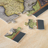 Antiek Wereldkaart van Amerika door Abraham Orteli Legpuzzel (Zijkant)