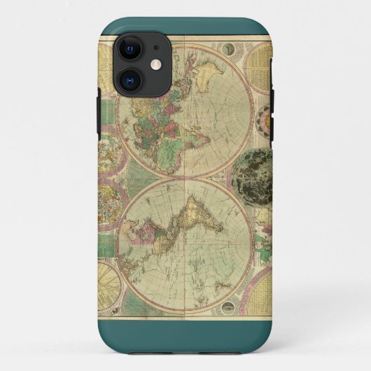 Antiek Wereldkaart van Carington Bowles, ongeveer Case-Mate iPhone Case (Achterkant)