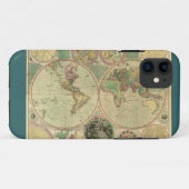 Antiek Wereldkaart van Carington Bowles, ongeveer Case-Mate iPhone Case (Achterkant (horizontaal))