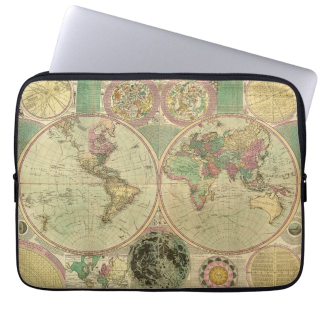 Antiek Wereldkaart van Carington Bowles, ongeveer  Laptop Sleeve (Voorkant)