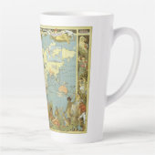 Antiek Wereldkaart van het Britse Rijk, 1886 Latte Mok (Rechts)