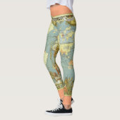 Antiek Wereldkaart van het Britse Rijk, 1886 Leggings (Links)
