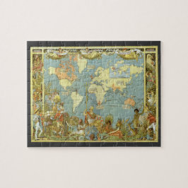 Antiek Wereldkaart van het Britse Rijk, 1886 Legpuzzel