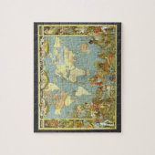 Antiek Wereldkaart van het Britse Rijk, 1886 Legpuzzel (Verticaal)