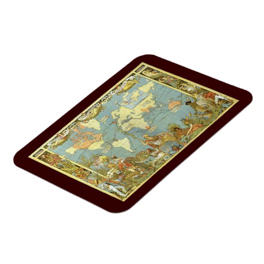 Antiek Wereldkaart van het Britse Rijk, 1886 Magneet (Linkerzijde)