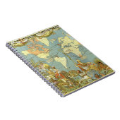 Antiek Wereldkaart van het Britse Rijk, 1886 Notitieboek (Rechterzijde)