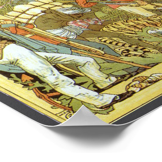 Antiek Wereldkaart van het Britse Rijk, 1886 Poster (Hoek)