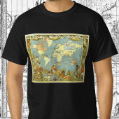 Antiek Wereldkaart van het Britse Rijk, 1886 T-shirt