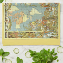 Antiek Wereldkaart van het Britse Rijk, 1886