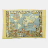 Antiek Wereldkaart van het Britse Rijk, 1886 Theedoek (Horizontaal)