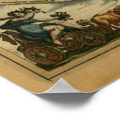 Antiek Wereldkaart van Joan Blaeu, circa 1664 Poster (Hoek)