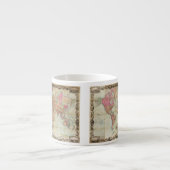 Antiek Wereldkaart van John Colton, circa 1854 Espresso Kop (Voorkant)