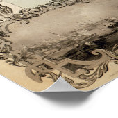 Antiek Wereldkaart van John Colton, circa 1854 Poster (Hoek)