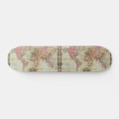 Antiek Wereldkaart van John Colton, circa 1854 Skateboard (Horizontaal)
