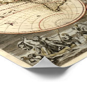 Antiek Wereldkaart van Nicolao Visscher, circa 169 Poster (Hoek)