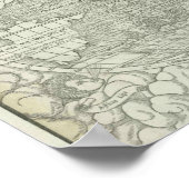 Antiek Wereldkaart van Sebastian Münster ongeveer Poster (Hoek)