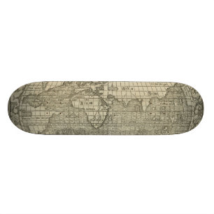 Antiek Wereldkaart van Sebastian Münster ongeveer  Skateboard