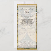 Antiek Wereldkaart Verdrukte #2 Menu Kaarten (Achterkant)